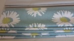 clarke and clarke sunflower blue roman blind made to order