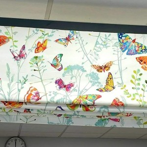 butterfly roman blind fabric on sale now