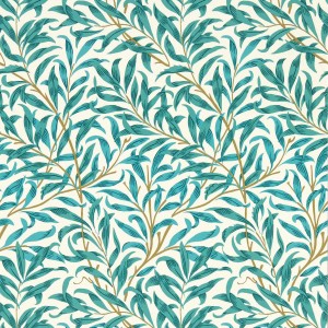 willow Brooks teal fabric by William Morris