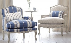 Upholstered Chair in Romo Fabric