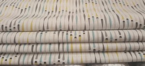 casandra charcoal roman blind fabric on sale now