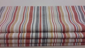 roman blind spinnaker coral fabric on sale now