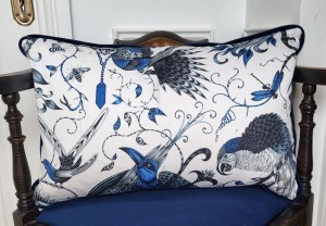 Audbon  blue cushion