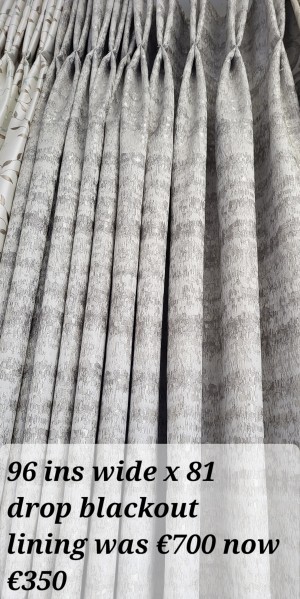 1 pair textured grey curtains